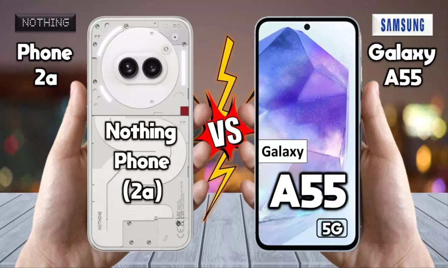 Nothing Phone 2 (a) vs Samsung Galaxy A55 (Credit: Social Media)