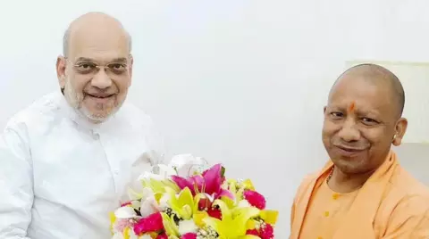 Yogi Adityanath and Amit Shah Yogi Adityanath and Amit Shah
