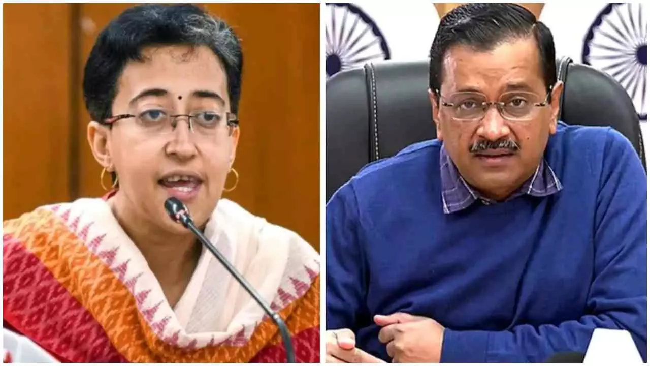 Chief Minister Atishi and Arvind Kejriwal