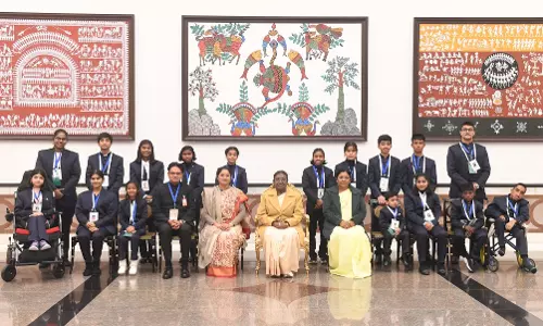 President With PMRBP receptionist