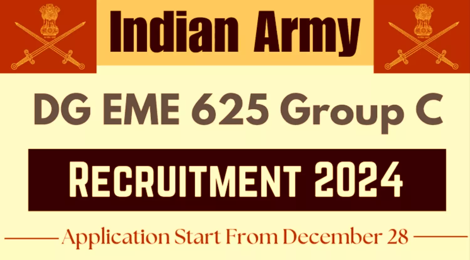 Indian EME services 2024: EME महानिदेशालय द्वारा ग्रुप c के पदों पर होंगी भर्तियां, 625 पद जाएंगे भरें