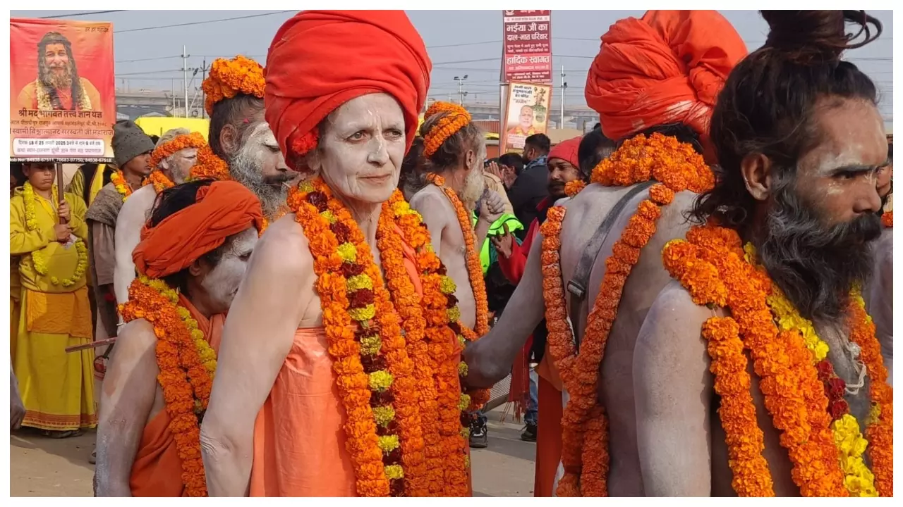Maha Kumbh 2025-Foreign woman Naga Sanyasini Angela- Pic- Newstrack