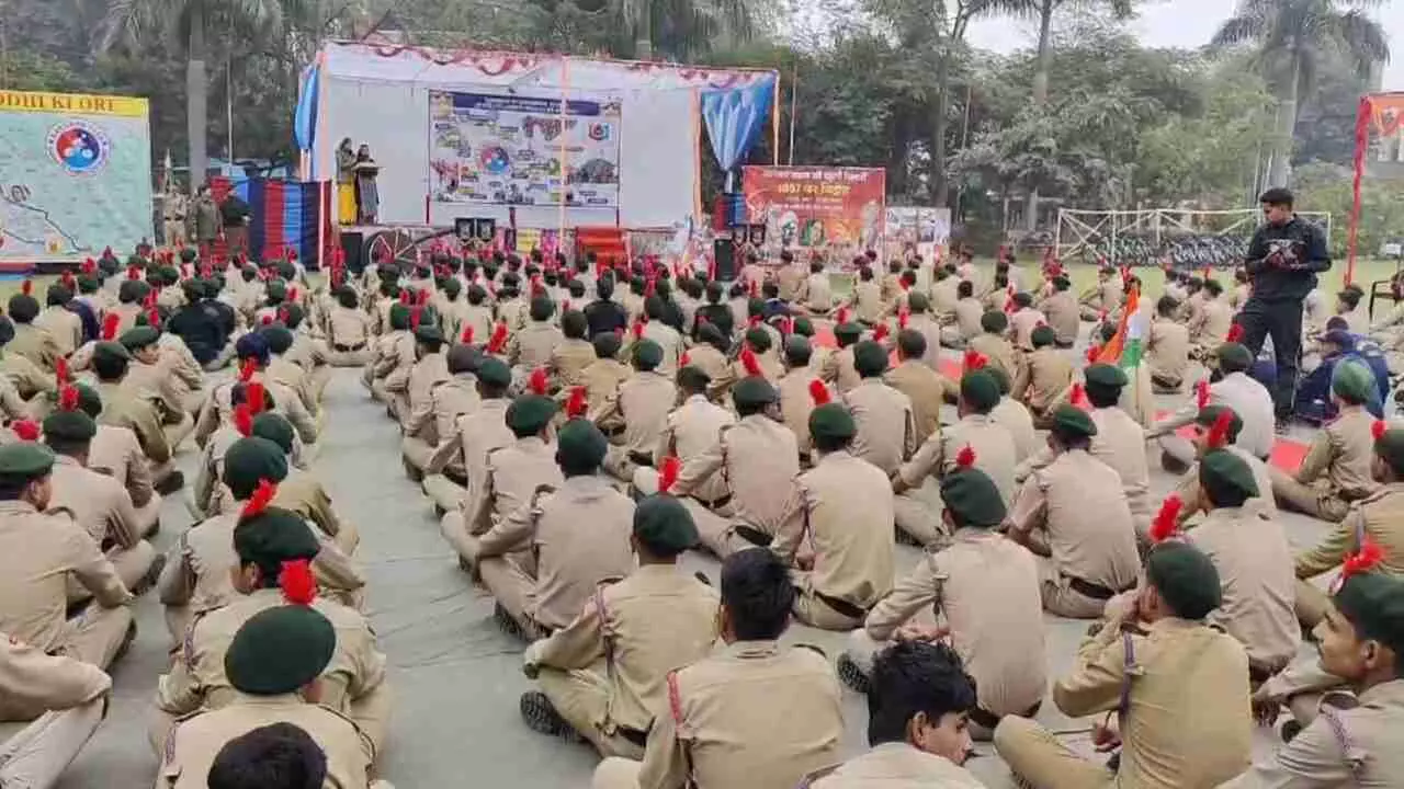 Moradabad News: NCC का संग्राम 1857 साइक्लोथॉन का मुरादाबाद जिले मे भव्य स्वागत