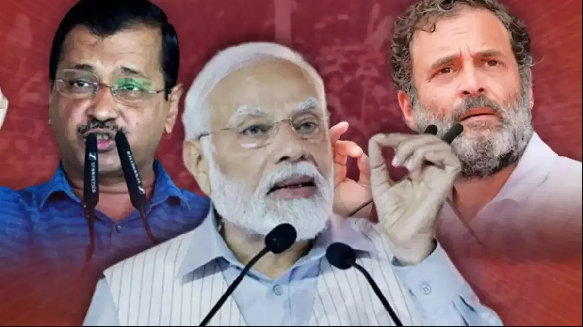 Arvind Kejriwal, PM Modi and Rahul Gandhi