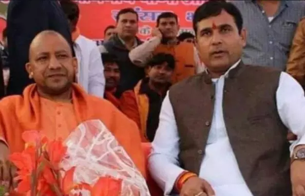 BJP MLA Nand Kishor Gurjar with CM Yogi