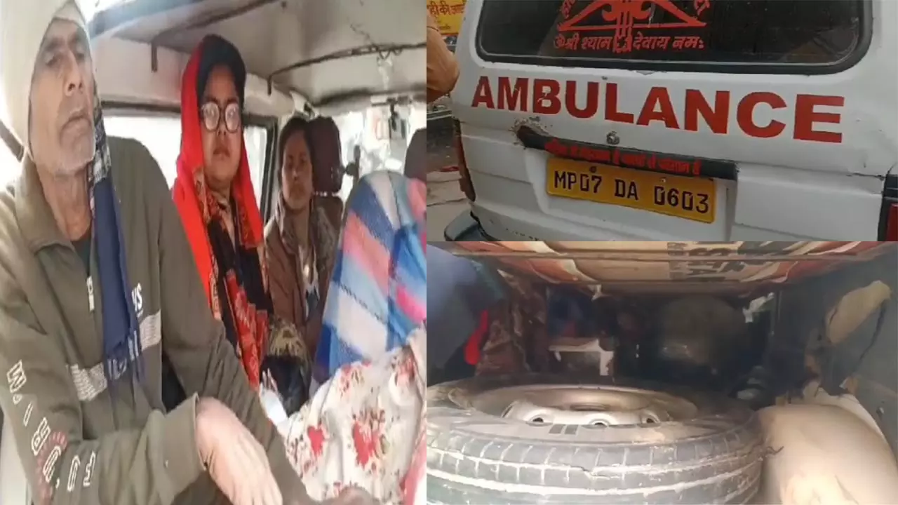 Private ambulance with gas kit for patients being used, patients lives in danger