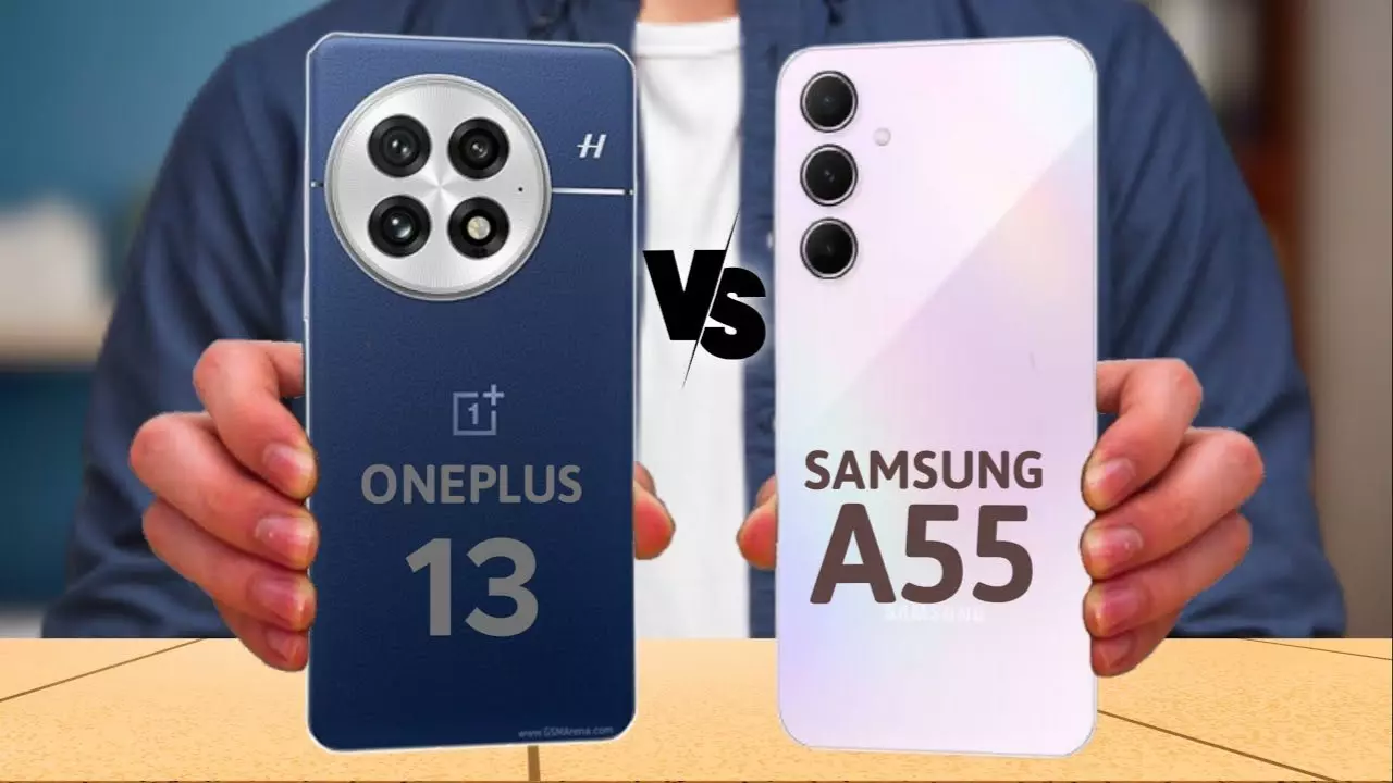 Samsung Galaxy A55 vs Oneplus 13R (Credit: Social Media)