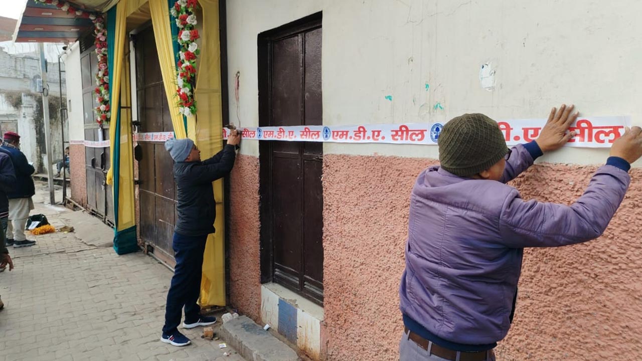 Moradabad Development Authority seals illegal Shadi Hall