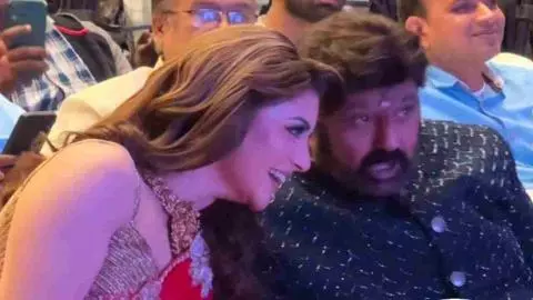 Nandamuri Balakrishna and Urvashi Rautela Nandamuri Balakrishna and Urvashi Rautela