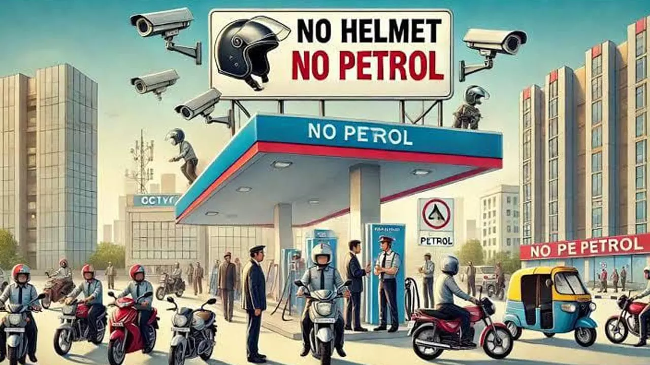 DM Dr Indramani Tripathi order no helmet no petrol safety from road accident Auraiya News in hindi