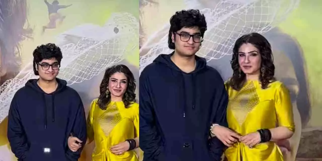 Raveena Tandon Son Video