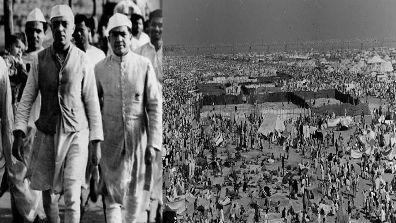 Story of Kumbh 1954 stampede Kumbh 1954 Ka Itihas PM Pandit Jawahar Lal Nehru Kumbh Mela  Prayagraj News in hindi