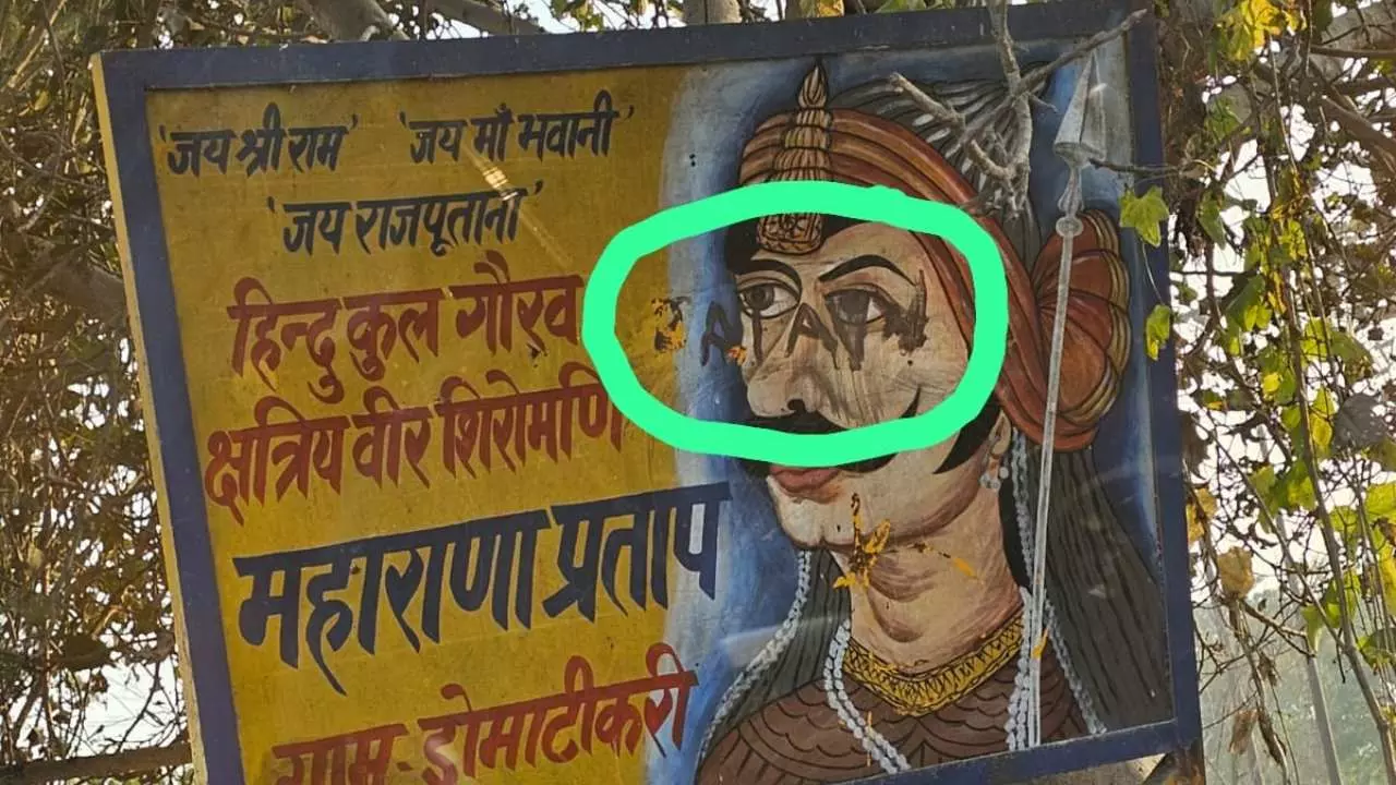 Mischievous elements Tampered with Maharana Pratap board