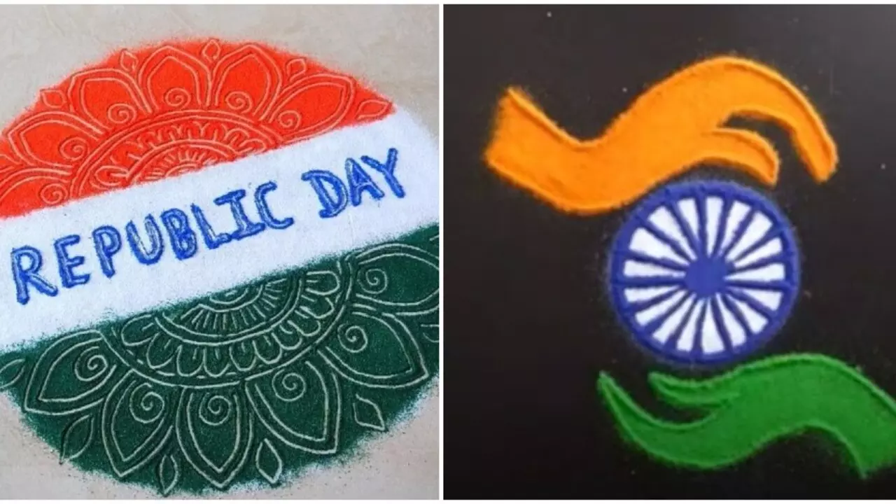 26 January Gantantra Diwas Ke Liye Best Rangoli Designs