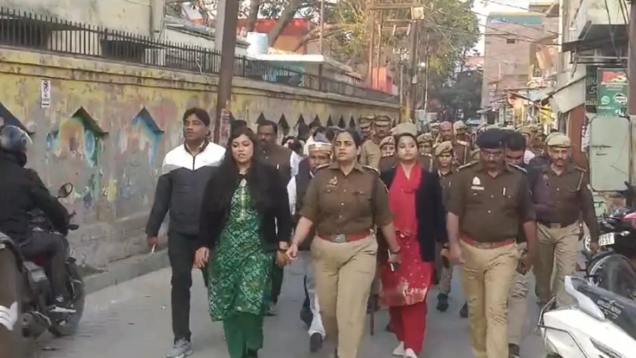 Flag March with officials conducted by DM SP on January 26