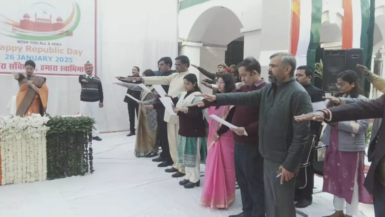 76th Republic Day Celebrated with Pomp in Collectorate Premises