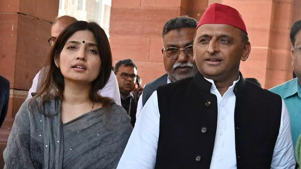 Dimple and Akhilesh Yadav