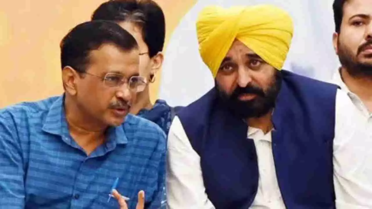 Arvind Kejriwal and Bhagwant Mann