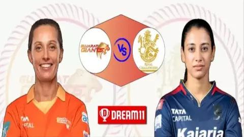 WPL 2025 GG-W vs RCB-W Dream11 Prediction: प्लेइंग XI, ड्रीम11 टीम और मैच डिटेल्स WPL 2025 GG-W vs RCB-W Dream11 Prediction: प्लेइंग XI, ड्रीम11 टीम और मैच डिटेल्स