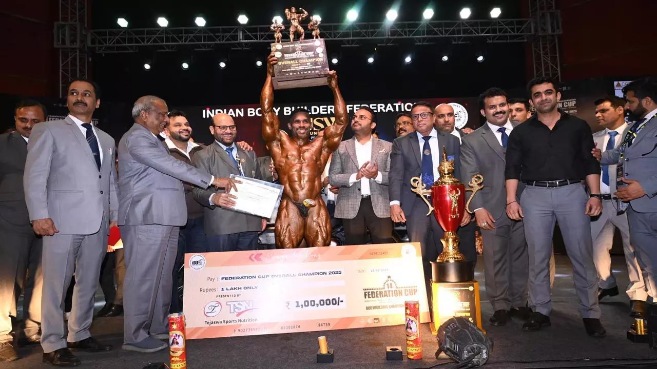 Indian Body Builders Federation organizes body building competition at Indira Gandhi Pratishthan