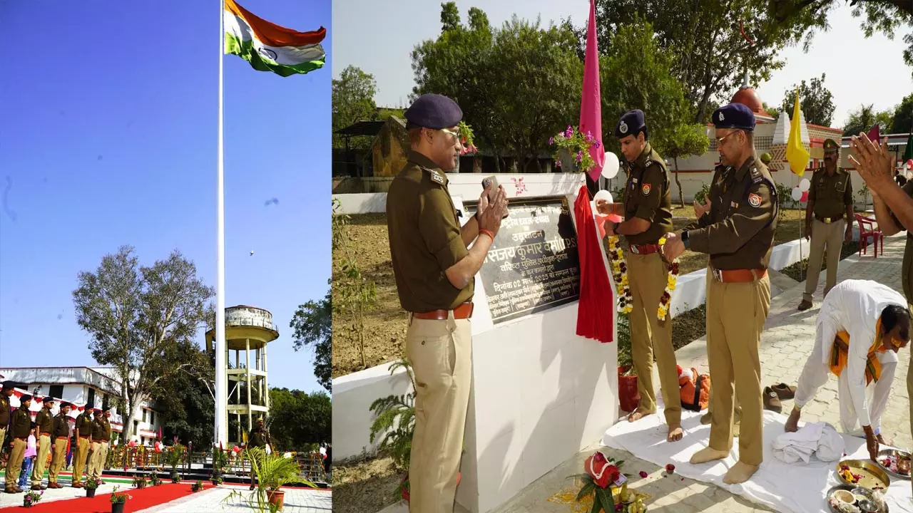 SSP Sanjay Kumar Verma hoists 102 feet high tricolor