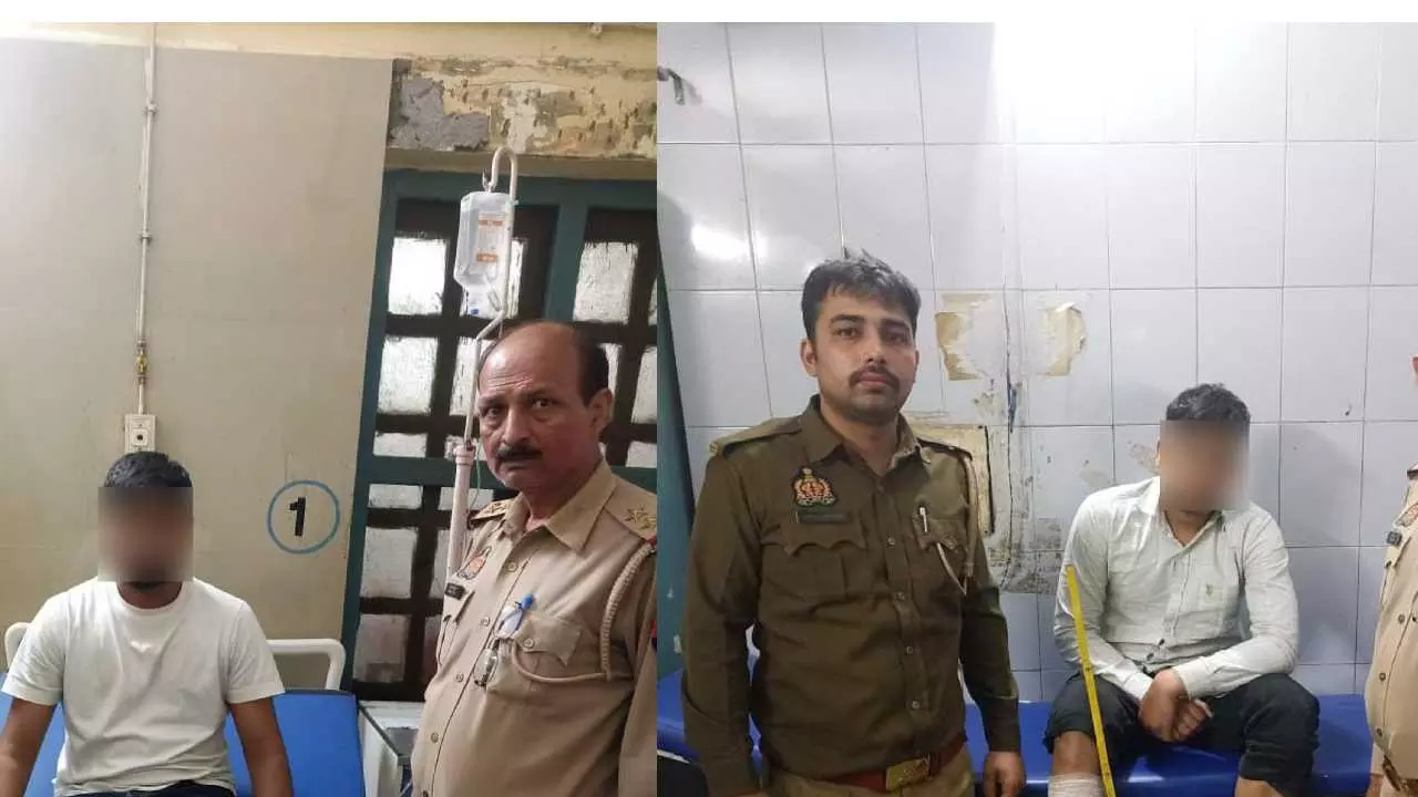 Bulandshahr News: खुर्जा में मुठभेड़, 2 लुटेरे भाई हुए लंगड़े