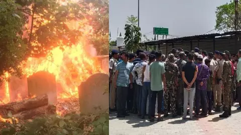 Aurangabad News: कब्रिस्तान में आग लगने से मचा हड़कंप, पुलिस ने की शांति की अपील
