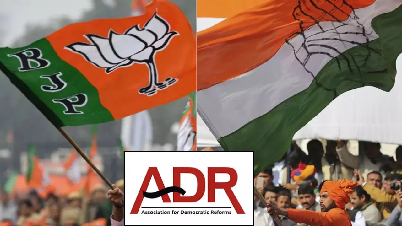 bjp congress donations in adr report 2023-24 latest news