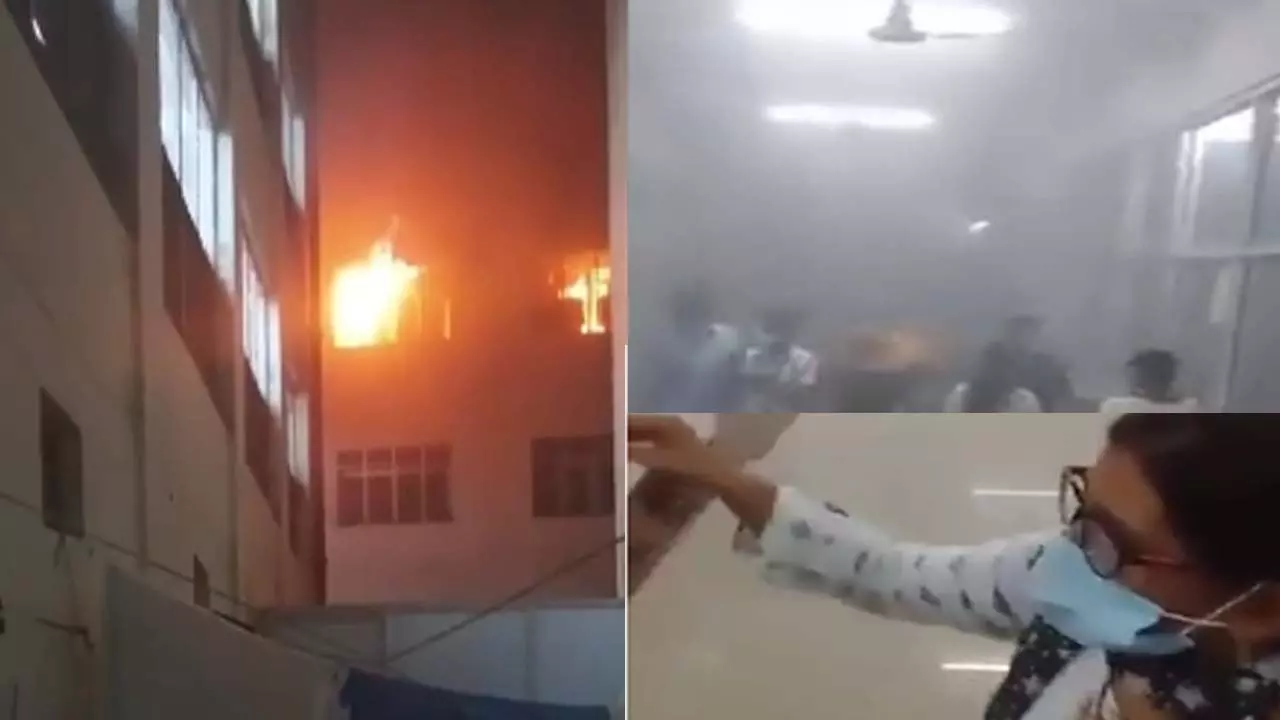 Lucknow News: लोकबंधु अस्पताल के दूसरे मंजिल पर लगी भीषण आग, फायर ब्रिगेट टीम रेस्क्यू में लगी, डिप्टी सीएम बृजेश पाठक भी मौजूद