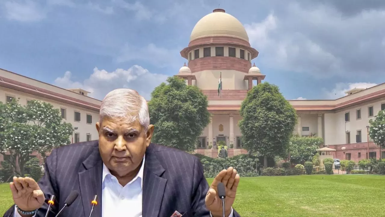 Vice President Jagdeep Dhankhar vs supreme court for giving order to president