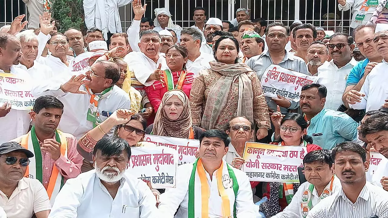 Congress submits memorandum against rape case with 11 year old deaf Dalit child News in hindi