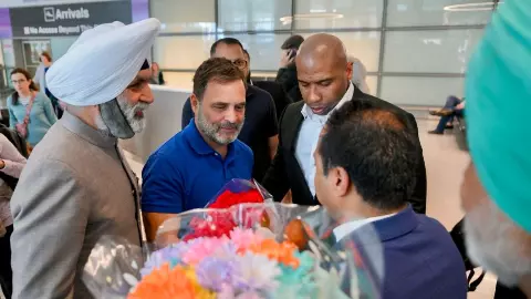 rahul gandhi in us targeted election commission during his speech see details