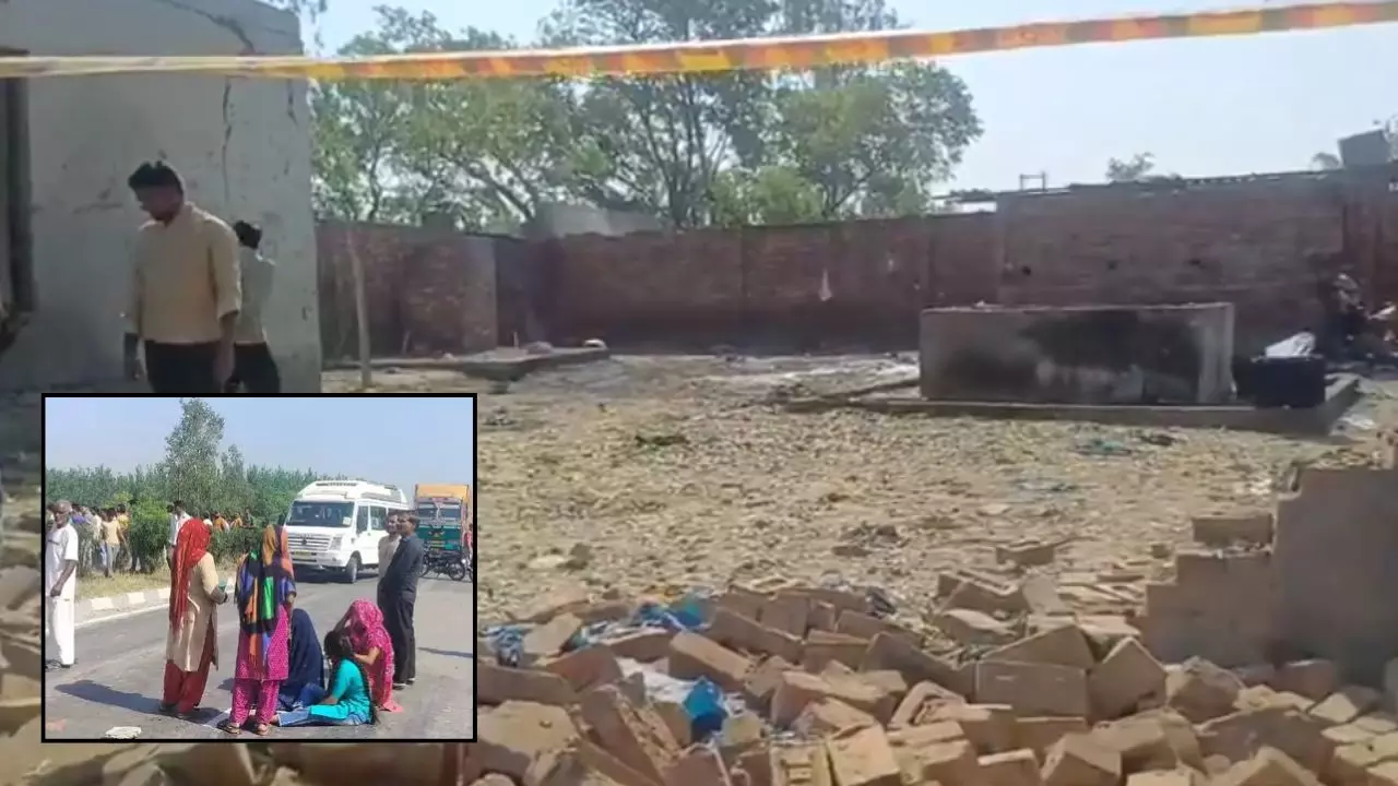 Saharanpur deoband firecracker factory blast breaking news up latest