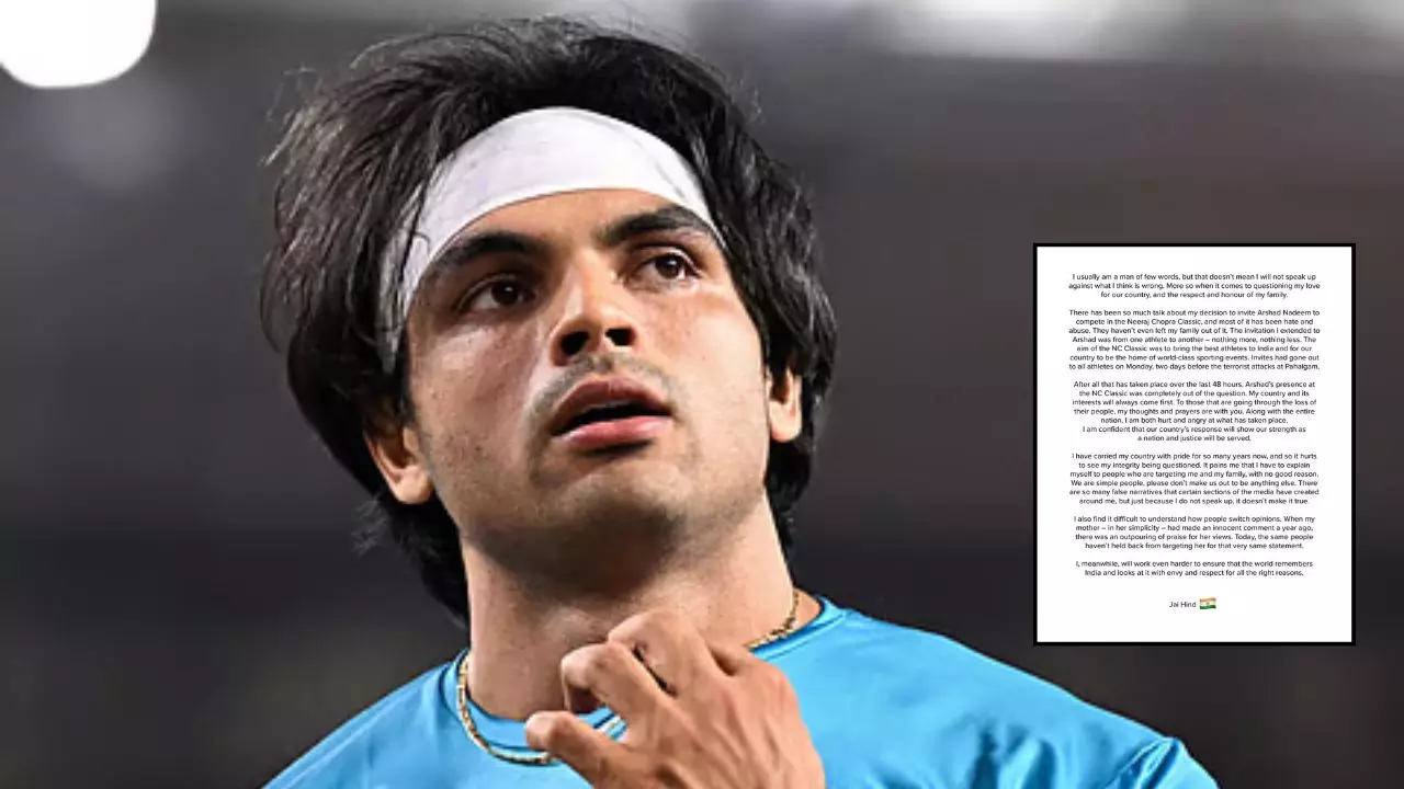 athlete neeraj chopra controversy on pakistani arshad nadeem invitation on javelin tournament amid pahalgam
