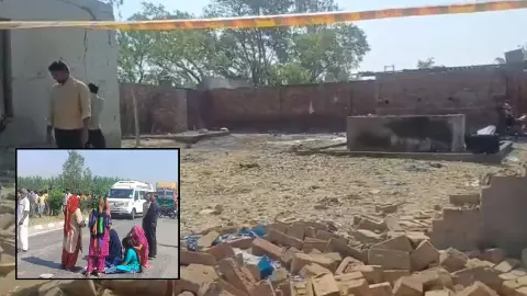 Saharanpur deoband firecracker factory blast breaking news up latest