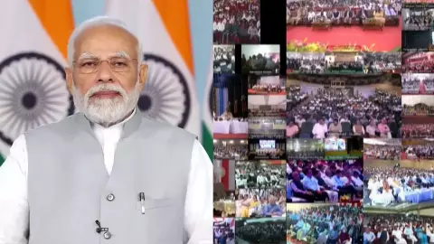 pm modi distributes government job joining letter to youth in 15th rozgar mela