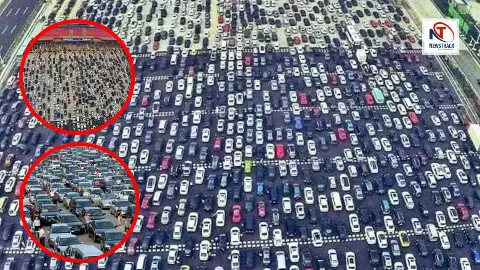 Worlds Longest Traffic Jam China Beijing Tibet Expressway