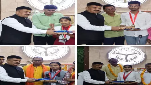 Top candidates of high schools and intermediates performing outstandingly in UP Board Examination 2025 honored