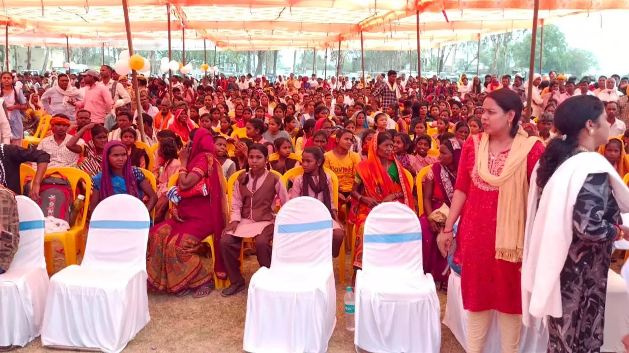 Distribution of bicycles to students at Dhop at District Education and Training Institute premises