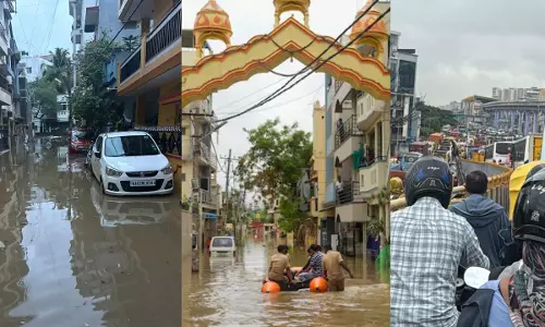 Bengaluru Rains alert water filled on roads entered in house see photos weather update
