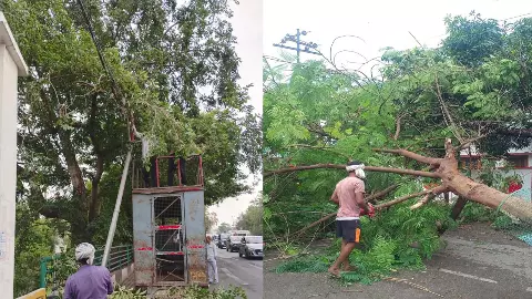 Power System Collapse in UP due to Thunderstorm power minister AK Sharma in Action