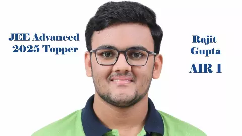 JEE Advanced Topper 2025 Rajit Gupta