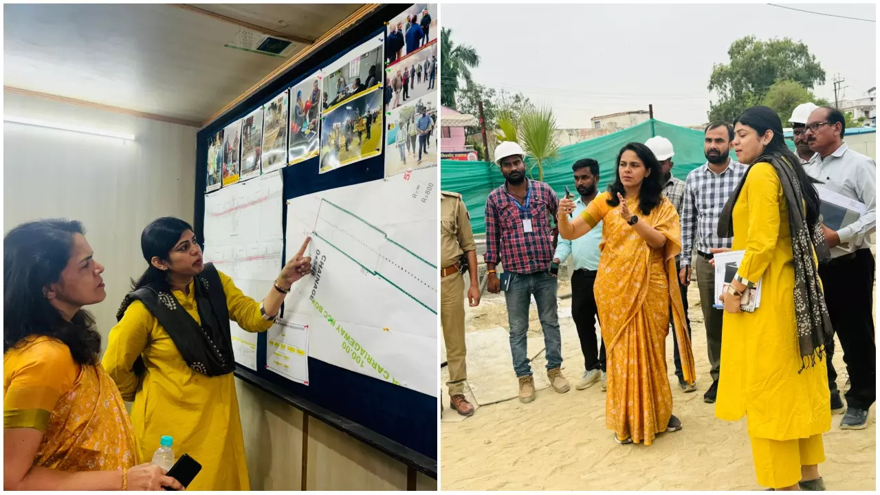 Lucknow news: लखनऊ के अवध चौराहे पर औचक निरीक्षण करने पहुंची मंडलायुक्त डॉ० रोशन जैकब, निर्माणाधीन अण्डरपास का लिया जायजा