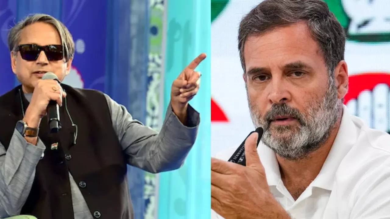Sashi Tharor and Rahul Gandhi