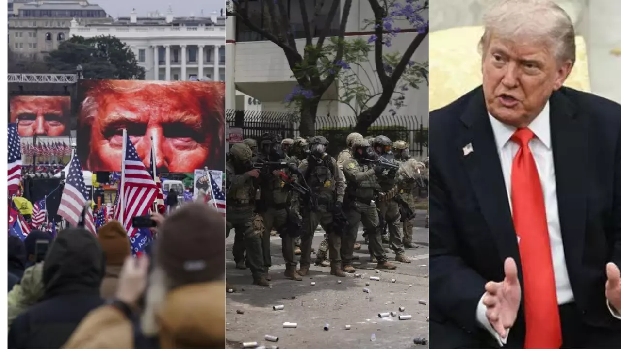 Los Angeles में Trump ने क्यों उतारी सेना? इमिग्रेशन पॉलिसी पर मचा बवाल 6 There Scandal America Trump Sent Army Streets Los Angeles There Was Chaos Know Whole Matter | हो गया अमेरिका में कांड, ट्रंप ने लॉस एंजेलिस की सड़कों पर उतारी सेना, मचा हड़कंप,