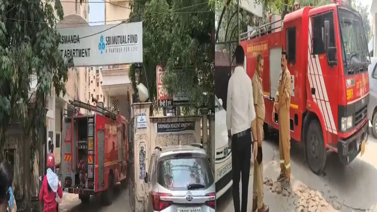 Lucknow News: हजरतगंज स्थित कसमंडा अपार्टमेंट के फ्लैट में लगी आग, दमकल विभाग ने कड़ी मशक्कत के बाद पाया काबू