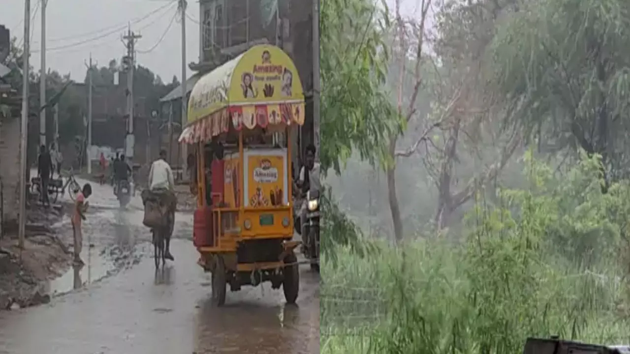 Shravasti News: तराई में बारिश से मौसम सुहाना, किसानों को मिली संजीवनी, जलभराव से फिसलन