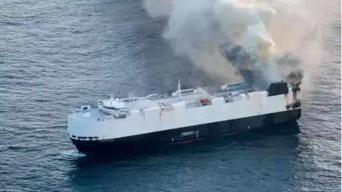 Cargo Ship Sinks In Pacific Ocean