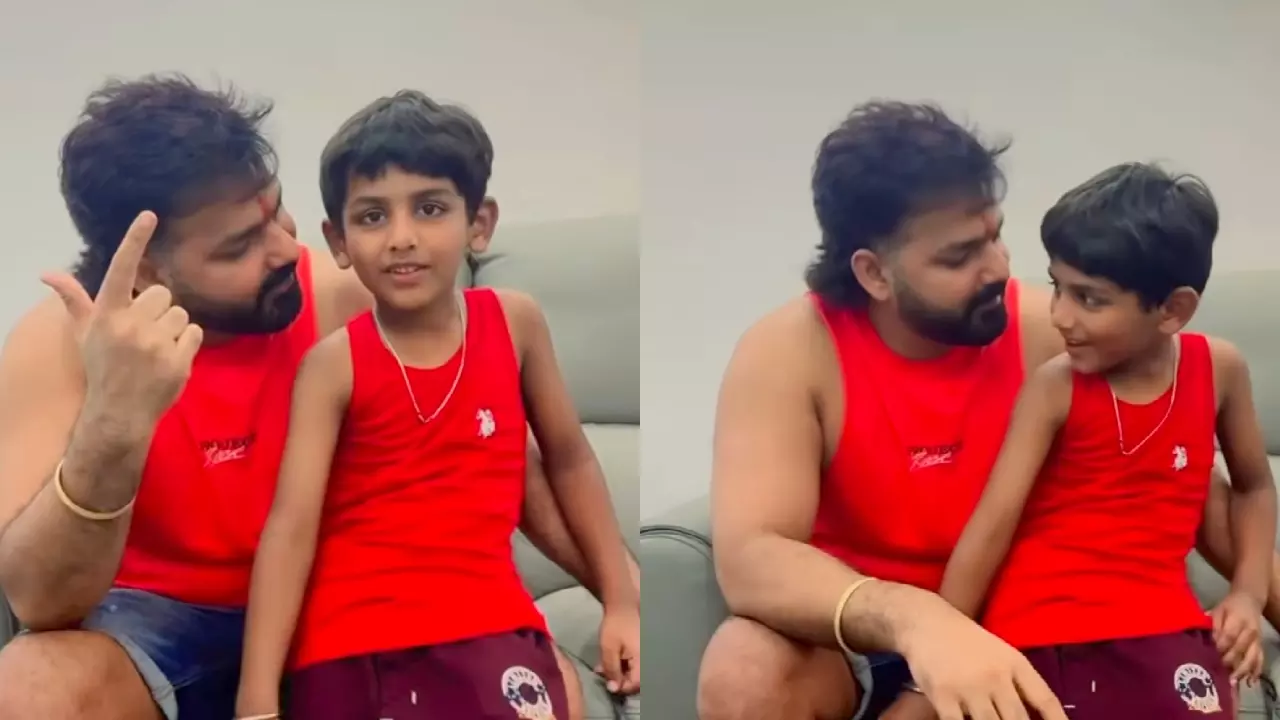 Pawan Singh Son Video