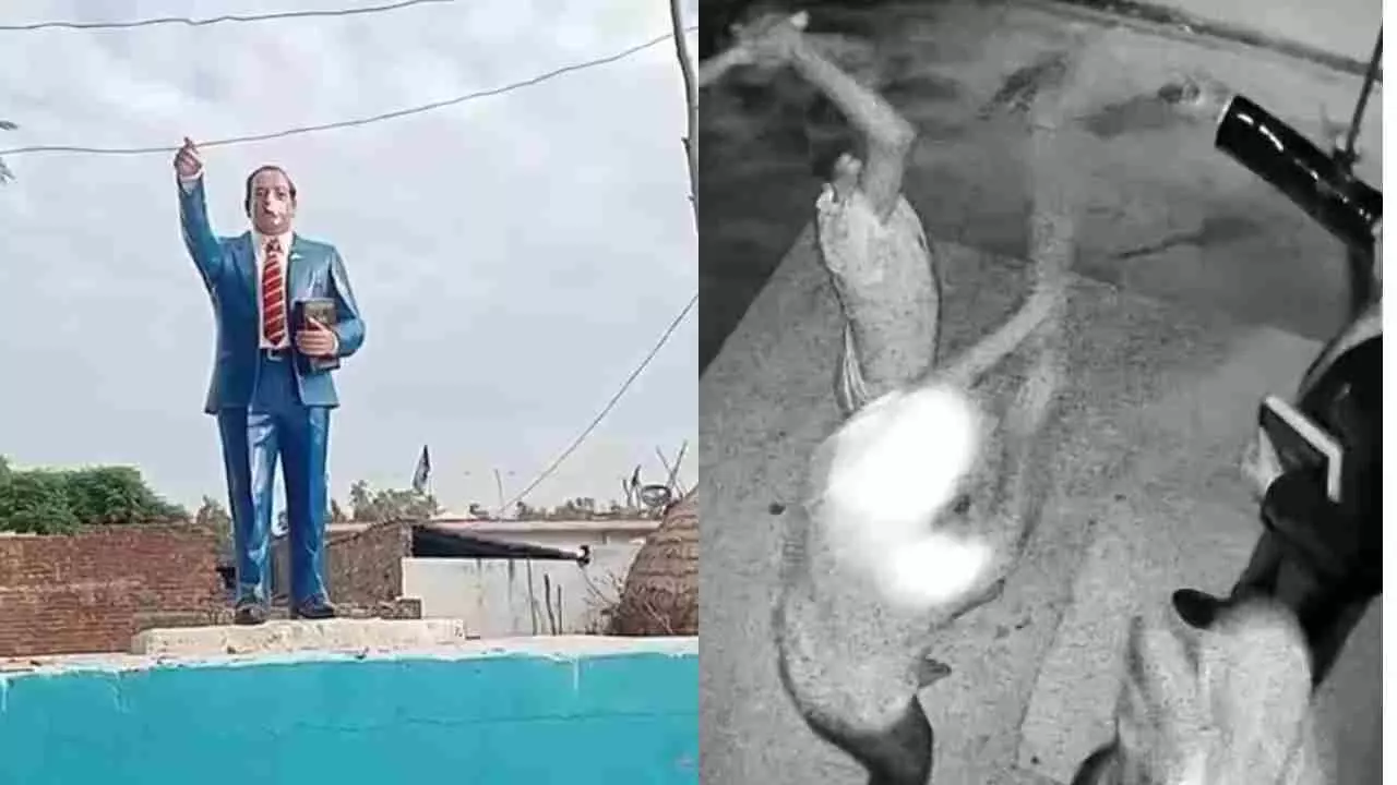 Bareilly News: असामाजिक तत्वों ने बाबा साहब अंबेडकर की प्रतिमा को तोड़ा, घटना सीसीटीवी कैमरे में कैद